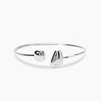 STYLE COLLECTION | STYLE 77  Bracciale bangle aperto in acciaio con cristalli