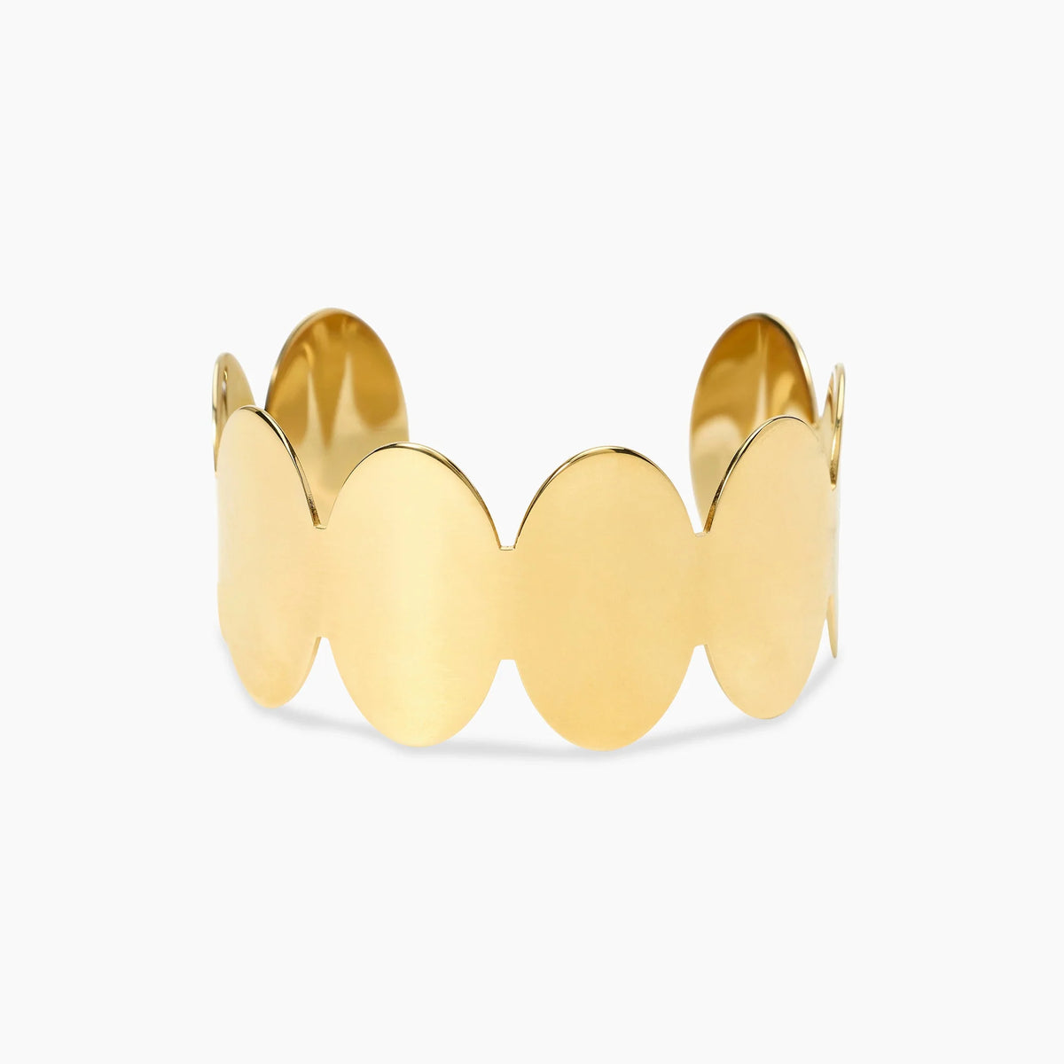 Bracciale bangle aperto in acciaio dorato