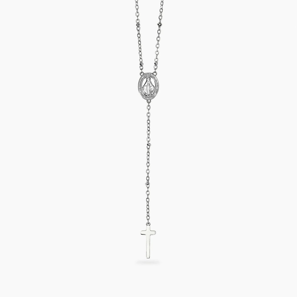 STYLE COLLECTION | STYLE 106  Collana con Madonnina e pendente croce