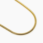 STYLE COLLECTION | STYLE 59  Collana uomo con catena snake in acciaio dorato