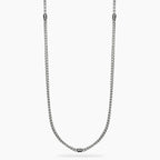 STYLE COLLECTION | STYLE 62  Collana uomo in acciaio con catene veneta e franco