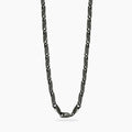 STYLE COLLECTION | STYLE 60  Collana uomo con catena fancy in acciaio satinato e PVD nero