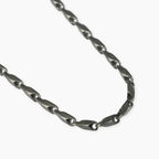 STYLE COLLECTION | STYLE 60  Collana uomo con catena fancy in acciaio satinato e PVD nero