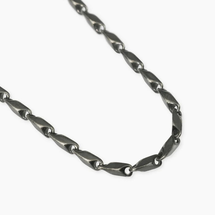 STYLE COLLECTION | STYLE 60  Collana uomo con catena fancy in acciaio satinato e PVD nero