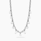 STYLE COLLECTION | STYLE 101  Girocollo in acciaio con catena fancy e pendenti glass