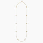 STYLE COLLECTION | STYLE 46  Collana in acciaio dorato con catena rolò ed elementi piatti