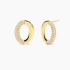 STYLE COLLECTION | STYLE 87  Orecchini in acciaio dorato con cristalli