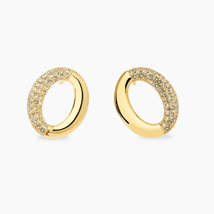 STYLE COLLECTION | STYLE 87  Orecchini in acciaio dorato con cristalli