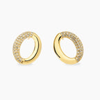 STYLE COLLECTION | STYLE 87  Orecchini in acciaio dorato con cristalli