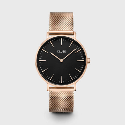 La Bohème Mesh Black, Rose Gold Colour