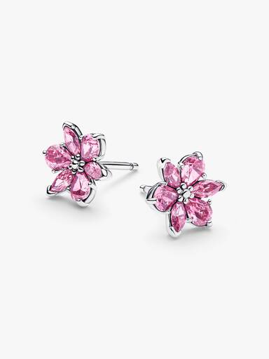 Orecchini Herbarium Fiore Rosa Argento Sterling 925