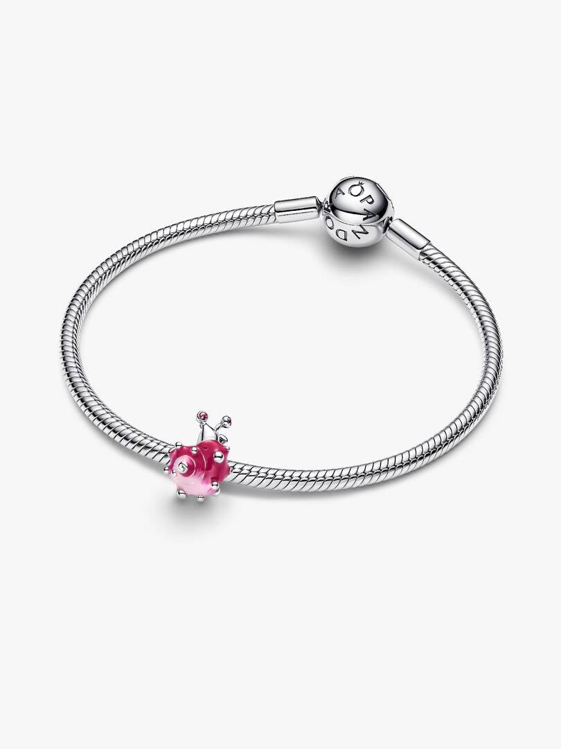 Charm Lumaca Rosa Argento Sterling 925