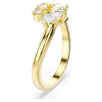 Anello aperto Mesmera Taglio misto, Bianco, Finitura oro 18K