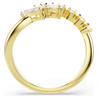 Anello aperto Mesmera Taglio misto, Bianco, Finitura oro 18K