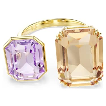 Anello aperto Millenia Taglio ottagonale Multicolore Placcato color oro - 50 - ANELLO