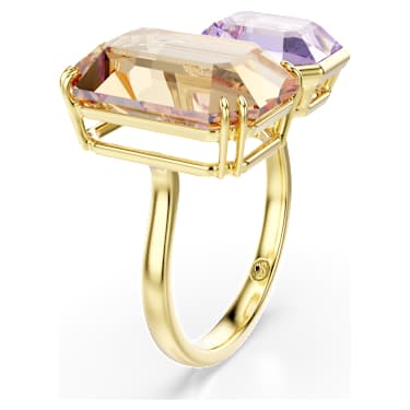 Anello aperto Millenia Taglio ottagonale Multicolore Placcato color oro - ANELLO