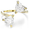Anello aperto Swarovski Mesmera a Cuore - Placcato Oro e Zirconia - 50 - ANELLI