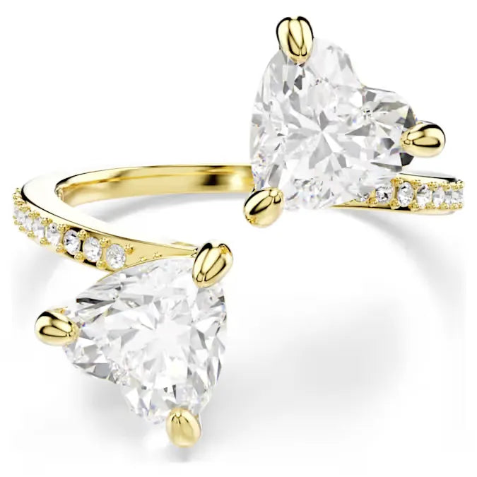 Anello aperto Swarovski Mesmera a Cuore - Placcato Oro e Zirconia - 50 - ANELLI