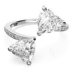 Anello Attract Soul Cuore, Bianco, Placcato rodio 55