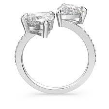 Anello Attract Soul Cuore, Bianco, Placcato rodio