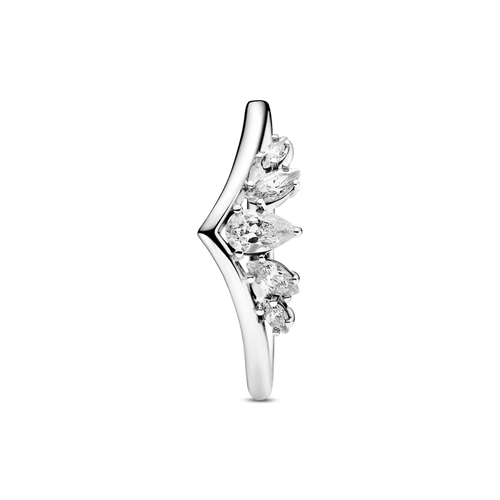 Anello Chevron Scintillante con Pietre con Taglio a Goccia e Marquise