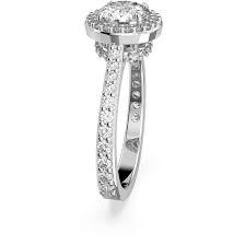 Anello cocktail Constella Taglio tondo, Bianco, Placcato rodio