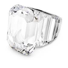 Anello cocktail Lucent Taglio ottagonale Bianco - ANELLO