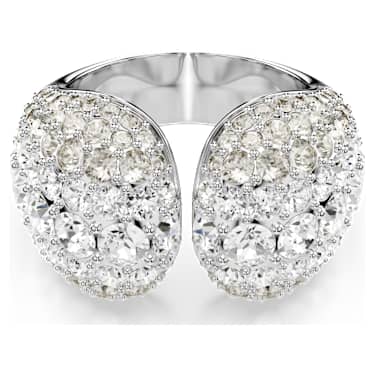 Anello cocktail Sublima Taglio Round Bianco Placcato rodio SWAROVSKI MISURA 55 - ANELLO