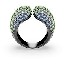 Anello cocktail Sublima Taglio Round, Multicolore, Placcato rutenio 58