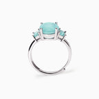 Anello con Fusion Stone Azzurro Ovale SANTORINI
