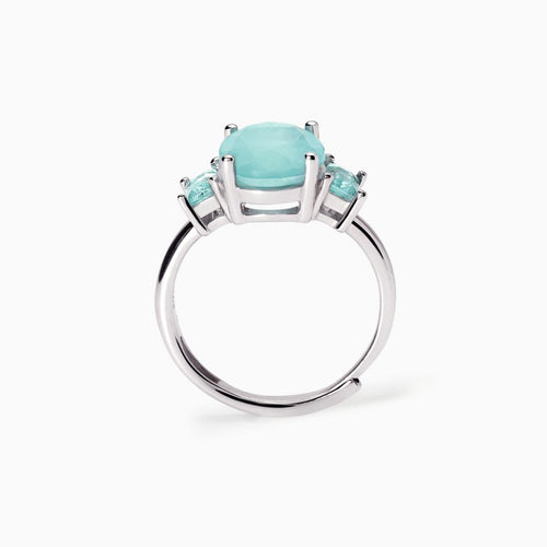 Anello con Fusion Stone Azzurro Ovale SANTORINI
