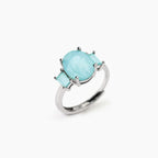 Anello con Fusion Stone Azzurro Ovale SANTORINI