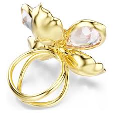 Anello con motivo Idyllia Tagli misti Fiore Multicolore Placcato oro - ANELLI