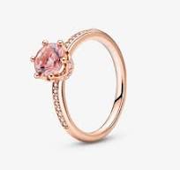 Anello Corona rosa Scintillante 50