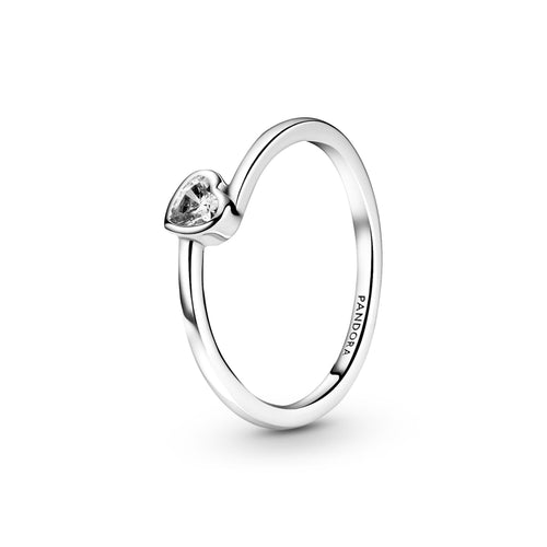 Anello Cuore Inclinato 60