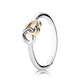 Anello Cuore Originale Argento Oro 14k 60