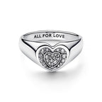 Anello Cuore Pavé Sigillo
