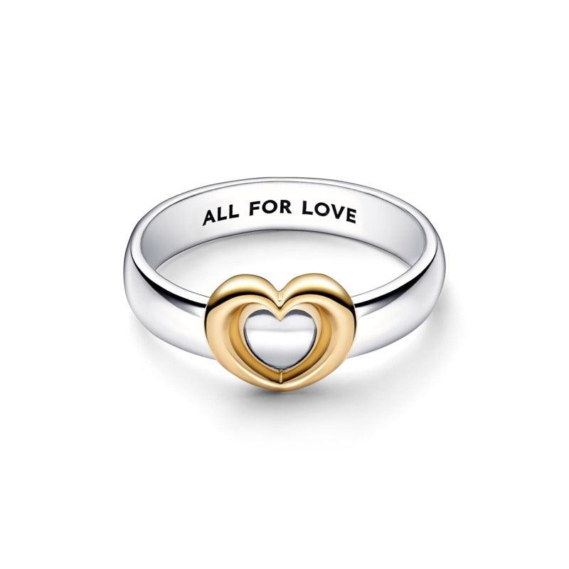 Anello Cuore scorrevole "All for love"
