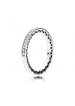 Anello Cuori radiosi bianchi 60