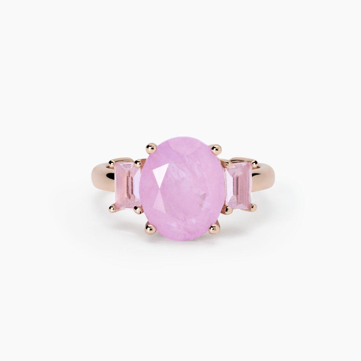 Anello Donna con Fusion Stone Rosa Ovale SANTORINI