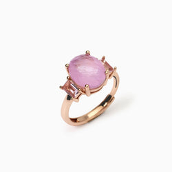 Anello Donna con Fusion Stone Rosa Ovale SANTORINI