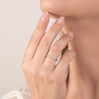 Anello Eternity in Oro Bianco e Diamanti ct. 0,10 - ANELLI