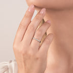 Anello Eternity in Oro Bianco e Diamanti ct. 0,15 - ANELLI