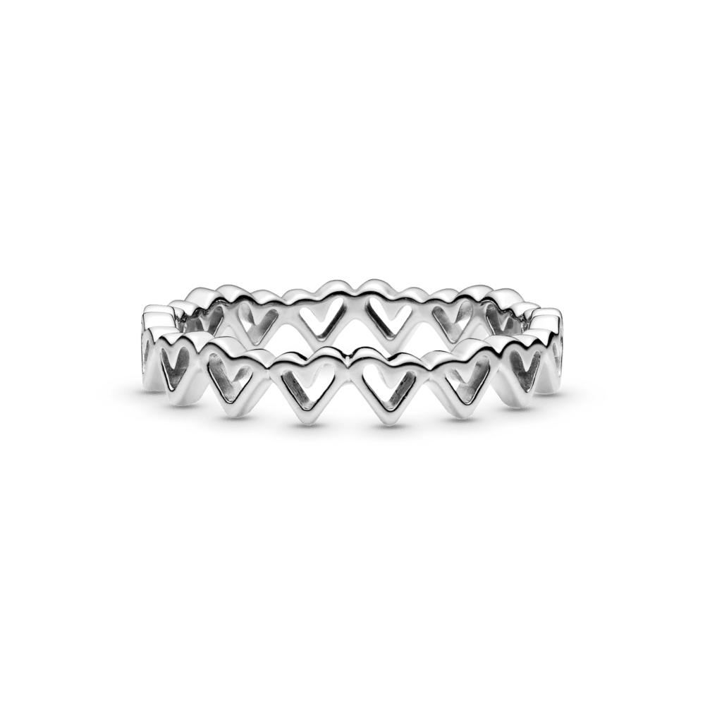 Anello Fascia di Cuori disegnati