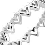 Anello Fascia di Cuori disegnati