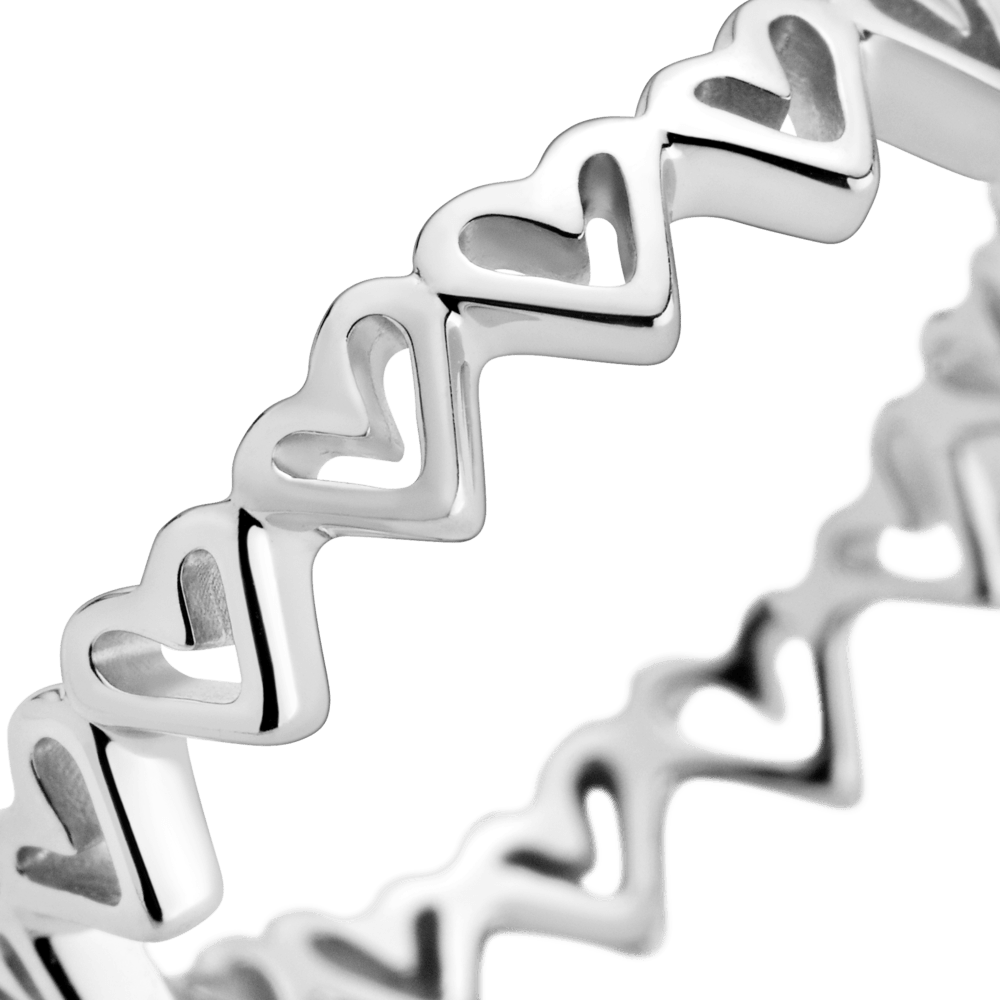 Anello Fascia di Cuori disegnati