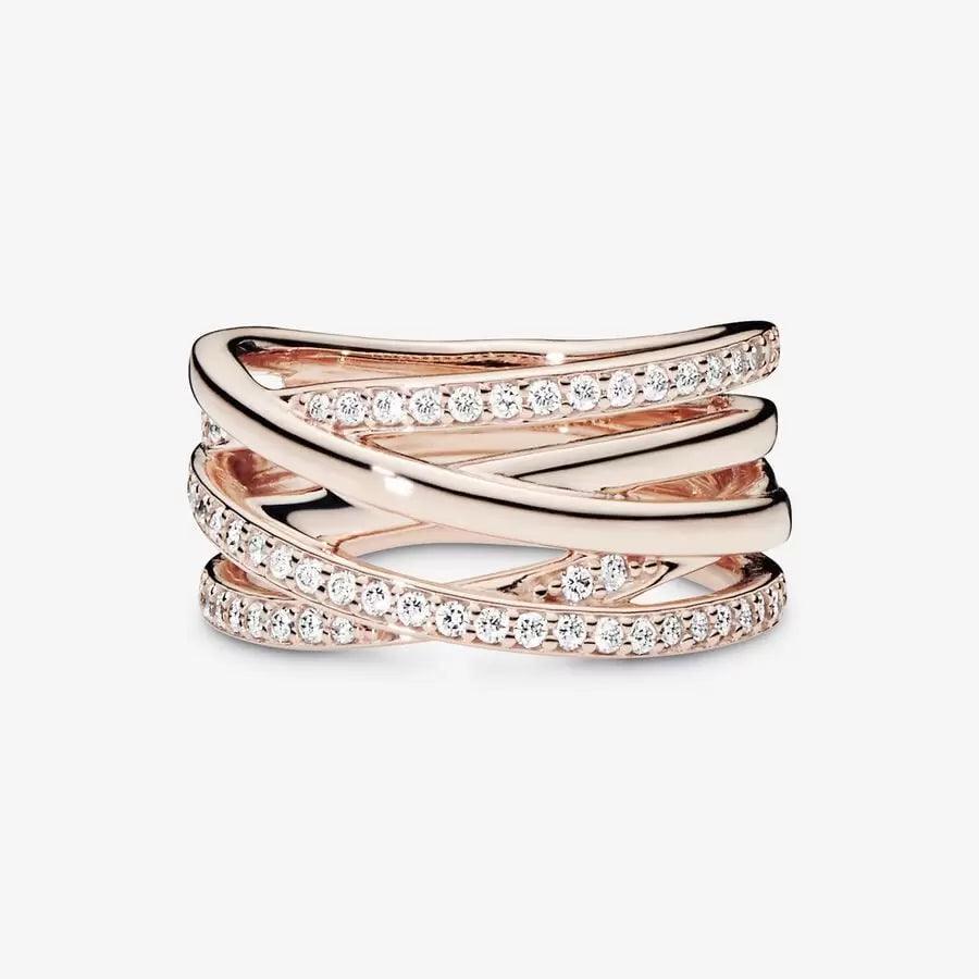 AueDsa Anelli Oro Rosa Anello Oro Rosa 18K in Donna Rotonda Lucidato Diamante Bianco 0.018ct Taglia 15 AueDsa Anelli Oro Rosa Anello Oro Rosa 18K in Donna Rotonda Lucidato Diamante Bianco 0.018ct Taglia 15