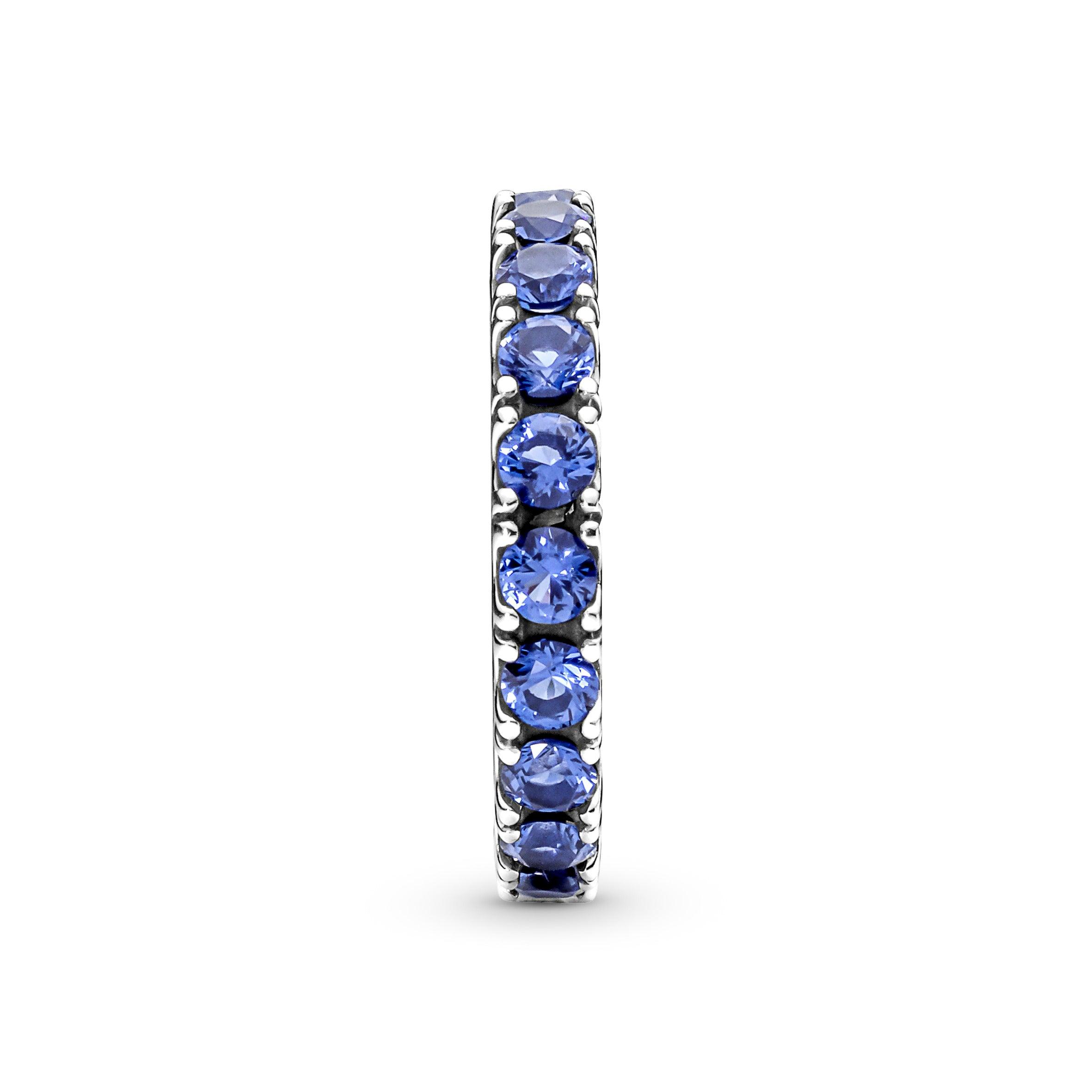 Anello Fascia Scintillante Blu