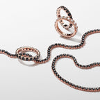 Anello Fascia Scintillante con Pietre Nere