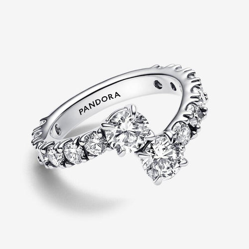 Anello Fascia Scintillante Intrecciata